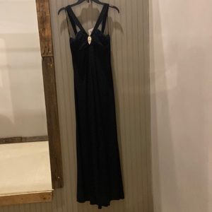 Betsy and Adam Size 4 Black Floor Length Prom Dress